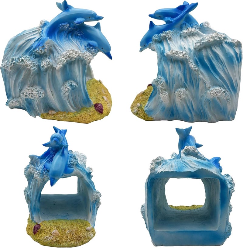 Euiroet Dolphin Gutter Downspout Extender - Eco-Friendly Resin Garden Animal Statue, Decorative Outdoor Sculpture, Splash Block, Rain Diverter, 3x4 Downspouts, Perfect Yard Ornament Gift - Image 2